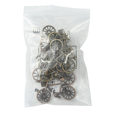 8Pcs 4 Styles Tibetan Style Alloy Pendants FIND-FS0002-59-1