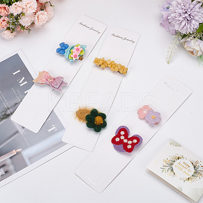 Paper Hair Clip Display Cards CDIS-WH0020-13-1