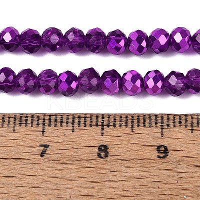 Transparent Electroplate Glass Beads Strands X1-EGLA-Q131-01A-09-1