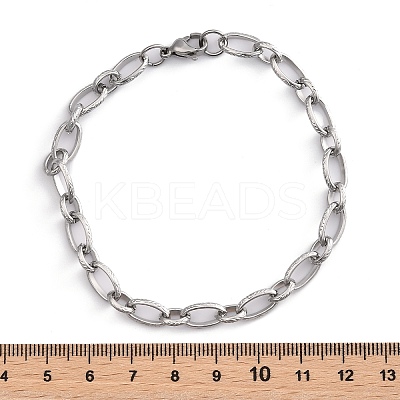 Tarnish Resistant Fashionable 304 Stainless Steel Engraved Vine Mother-son Chain Bracelets LS-STAS-A028-B101P-1