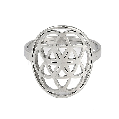 201 Stainless Steel Adjustable Rings for Women RJEW-M008-01P-1