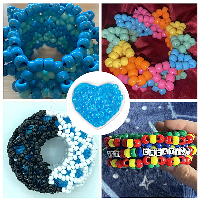 800Pcs Transparent Plastic Beads KY-SP0001-52E-1