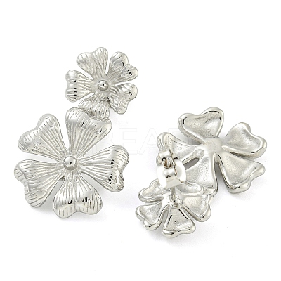 Non-Tarnish 304 Stainless Steel Stud Earrings for Women EJEW-S227-45P-1