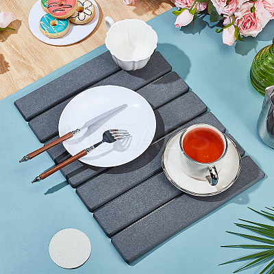 Rectangle Diatomaceous Earth Bathroom Mat AJEW-WH0556-50B-1