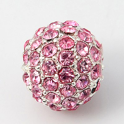 Alloy Rhinestone Beads RB-A034-10mm-A27S-1