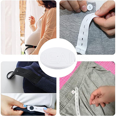 20Pcs Resin Buttons with 30M Polypropylene & Polycotton Flat Elastic Cord DIY-GF0009-64B-1