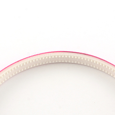 Plain Headwear Hair Accessories Plastic Hair Band Findings OHAR-S187-M-1