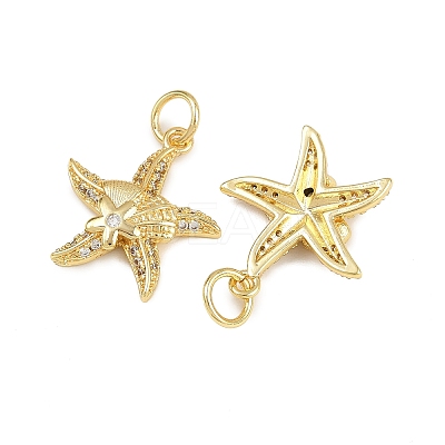 Brass Micro Pave Cubic Zirconia Pendants KK-C114-27B-G-1