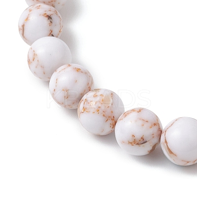 Sea Shell & Synthetic Turquoise & Natural Quartz Beads Stretch Bracelets for Women BJEW-JB12523-1