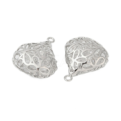 Brass with Clear Cubic Zirconia Pendants KK-G532-22P-1