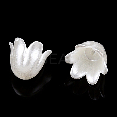 Spray Paint ABS Plastic Imitation Pearl Beads X-MACR-N013-001F-1