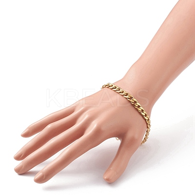 Men's PVD Vacuum Plating 304 Stainless Steel Cuban Chains Bracelets and Necklaces Jewelry Sets SJEW-JS01157-1