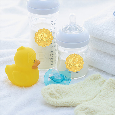 Plastic Self Adhesive Gold Foil Embossed Stickers DIY-WH0211-289-1
