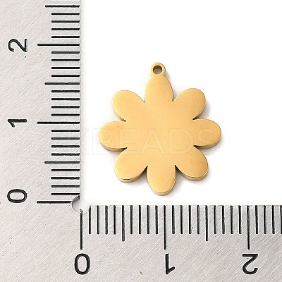 Ion Plating(IP) 304 Stainless Steel Enamel Pendants X-STAS-Q301-08G-1