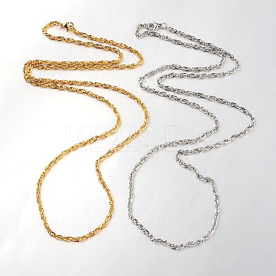 Boy's 304 Stainless Steel Long Double Link Chain Necklaces STAS-L127-11-1
