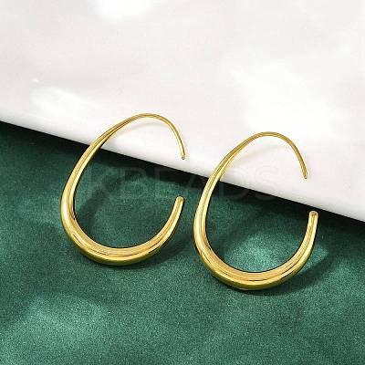 304 Stainless Steel Teardrop Dangle Earrings EJEW-S272-05G-1
