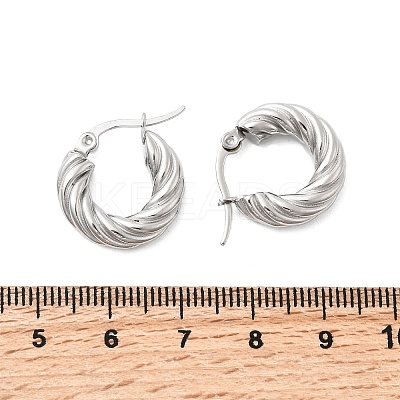 304 Stainless Steel Twist Ring Hoop Earrings EJEW-Z146-01P-01-1