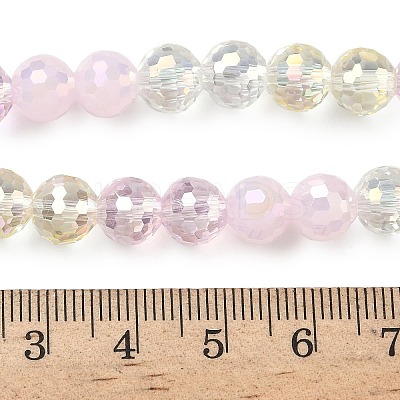 Electroplate Glass Beads Strands EGLA-D300-06-8mm-13-1