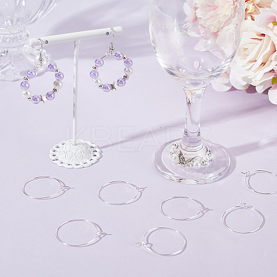 100Pcs 316 Surgical Stainless Steel Wine Glass Charms Rings STAS-BBC0005-97B-1