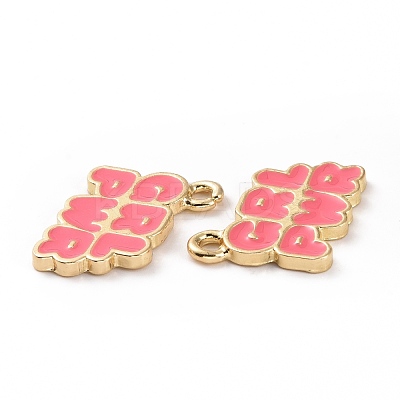 Alloy Enamel Charms X-ENAM-G201-01LG-B-1
