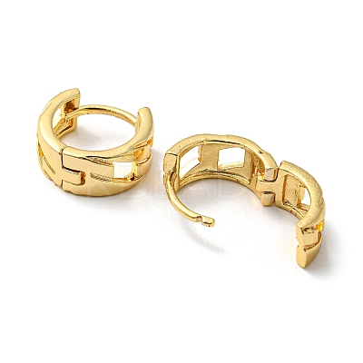 Brass Hollow Hoop Earrings EJEW-M236-01A-G-1