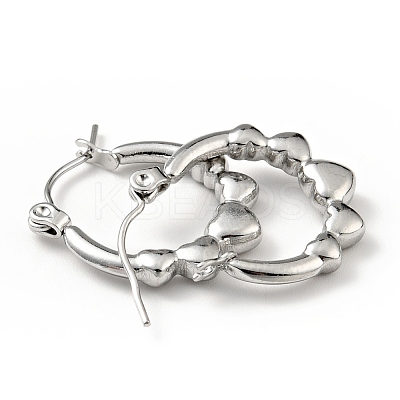 Non-Tarnish 304 Stainless Steel Heart Wrap Hoop Earrings for Women EJEW-G293-13P-1