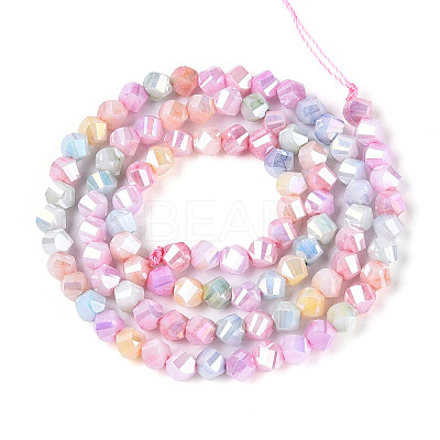 Anti-Tarnish Electroplate Glass Beads Strands GLAA-T025-4mm-14A-1