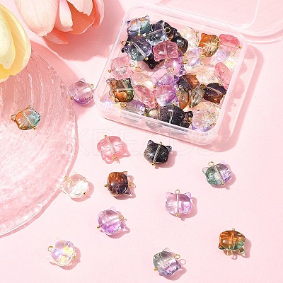 50Pcs Glass Pendants PALLOY-FS00030-1