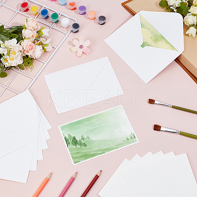 50Pcs Wood Pulp Cotton Blank Greeting Cards DIY-WH0816-027B-1