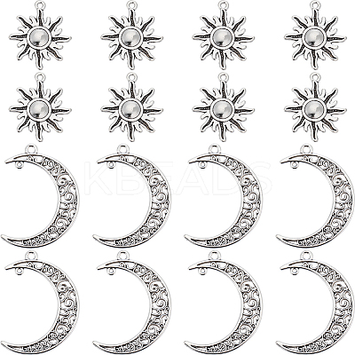 60Pcs 2 Style Tibetan Style Alloy Pendants TIBEP-SC0002-75-1