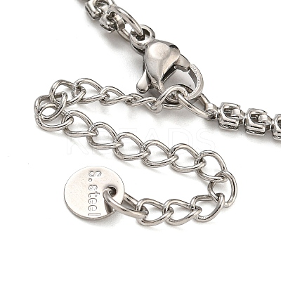 304 Stainless Steel Link Chain Bracelets for Women BJEW-S153-19P-1