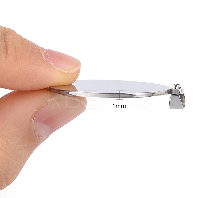 Tarnish Resistant 304 Stainless Steel Pendants STAS-P063-09P-1