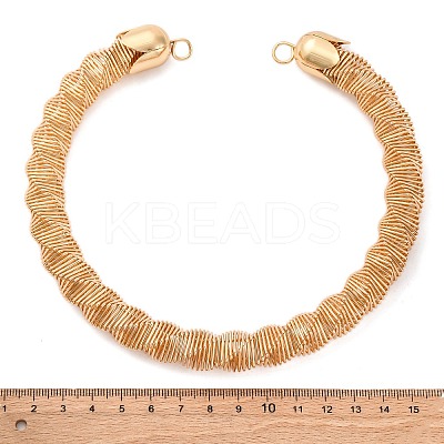 14mm Twist Iron Chain Necklaces NJEW-G163-02KCG-1