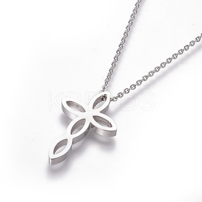 Non-Tarnish 304 Stainless Steel Pendant Necklaces NJEW-F264-04P-1