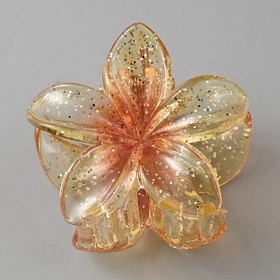 Glitter Transparent Plastic Claw Hair Clips for Woman Girls Thick Hair PHAR-WH0017-08C-1