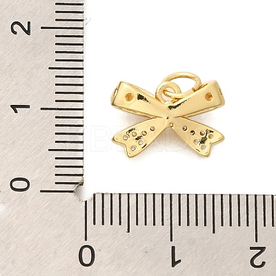 Rack Plating Brass Micro Pave Cubic Zirconia Pendant KK-H508-26G-1