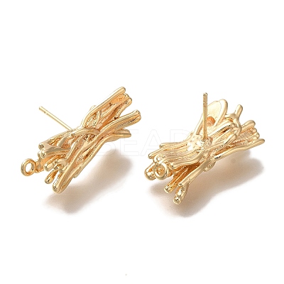 Brass Stud Earring Findings KK-U038-01G-1
