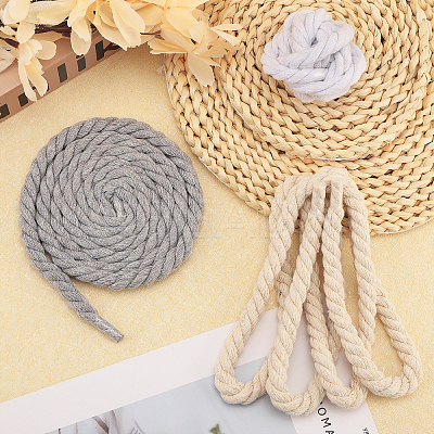 3 Bags 3 Colors 3-Ply Twisted Macrame Cotton Cord OCOR-CA0001-30-1