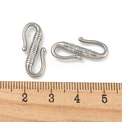 Non-Tarnish 304 Stainless Steel S-Hook Clasps STAS-N103-113P-1