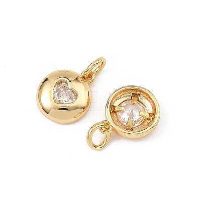 SHEGRACE Valentine's Day Brass Clear Cubic Zirconia Charms XGRQ3P339-594G-1