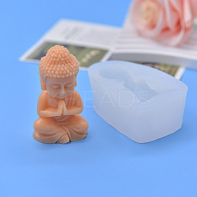DIY Buddha Figurine Display Statue Silicone Molds DIY-F135-01-1