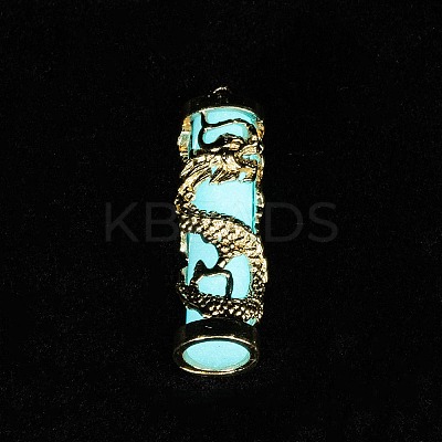 Synthetic Luminous Stone Column Pendants FIND-C058-01G-01-1