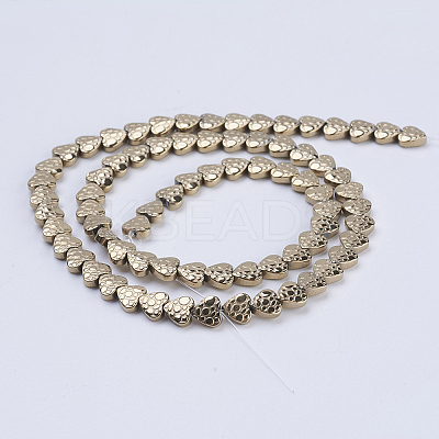 Electroplate Non-magnetic Synthetic Hematite Beads Strands G-J380-6mm-A01-1