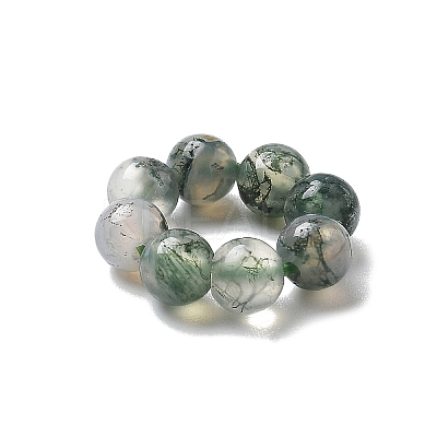 Natural Moss Agate Beads G-P557-01E-1