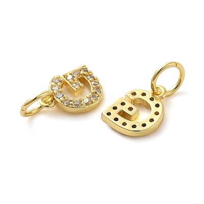Brass Micro Pave Cubic Zirconia Pendants KK-M273-02G-G-1