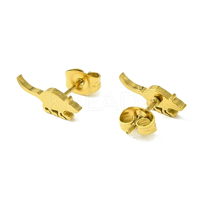 Cute Little Animal Theme 304 Stainless Steel Stud Earrings LS-EJEW-B041-03I-G-1