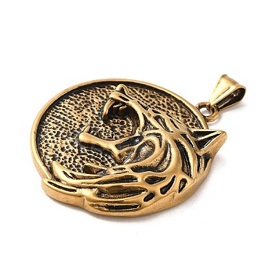 304 Stainless Steel Big Pendants LS-STAS-D091-05AG-1