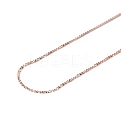Ion Plating(IP) 304 Stainless Steel Serpentine Chain Necklace for Men Women NJEW-G076-01B-RG-1
