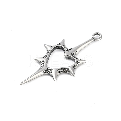 316 Surgical Stainless Steel Pendants STAS-G349-37AS-1