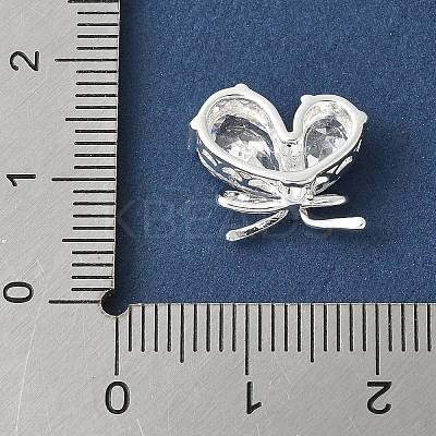 Brass Micro Pave Clear Teardrop Cubic Zirconia Pendants KK-A253-09S-1